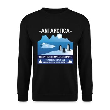 Antarctique - Le continent international - Sweat-shirt Unisexe - noir - Devant - Alina (178cm) & Michal (187cm)