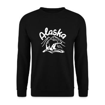 Amateurs d’aventure de l’ours en Alaska - Sweat-shirt Unisexe - noir - Devant - Alina (178cm) & Michal (187cm)