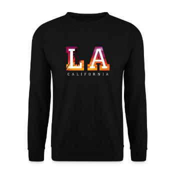 Los Angeles - Unisex Pullover - Schwarz - Vorne - Alina (178cm) & Michal (187cm)