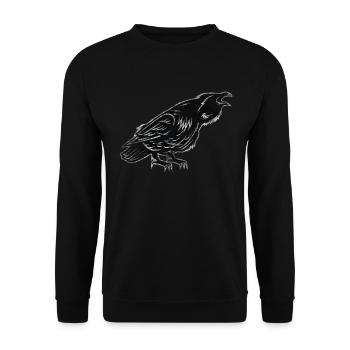 Corbeau - Sweat-shirt Unisexe - noir - Devant - Alina (178cm) & Michal (187cm)