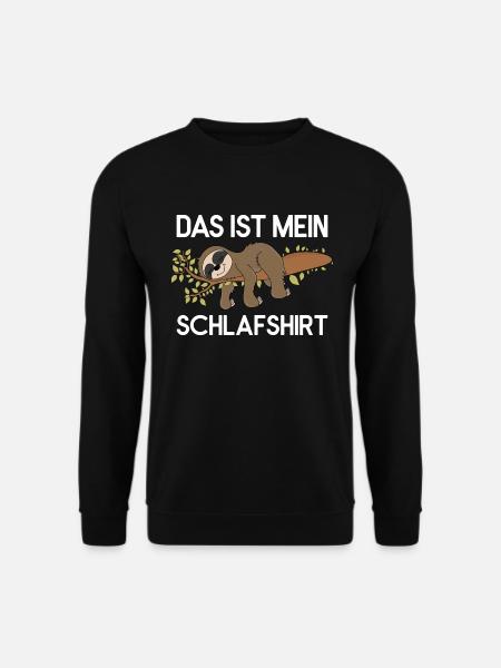 Faultier Offizielles Schlafshirt Faultierspruch - Unisex Pullover - Schwarz