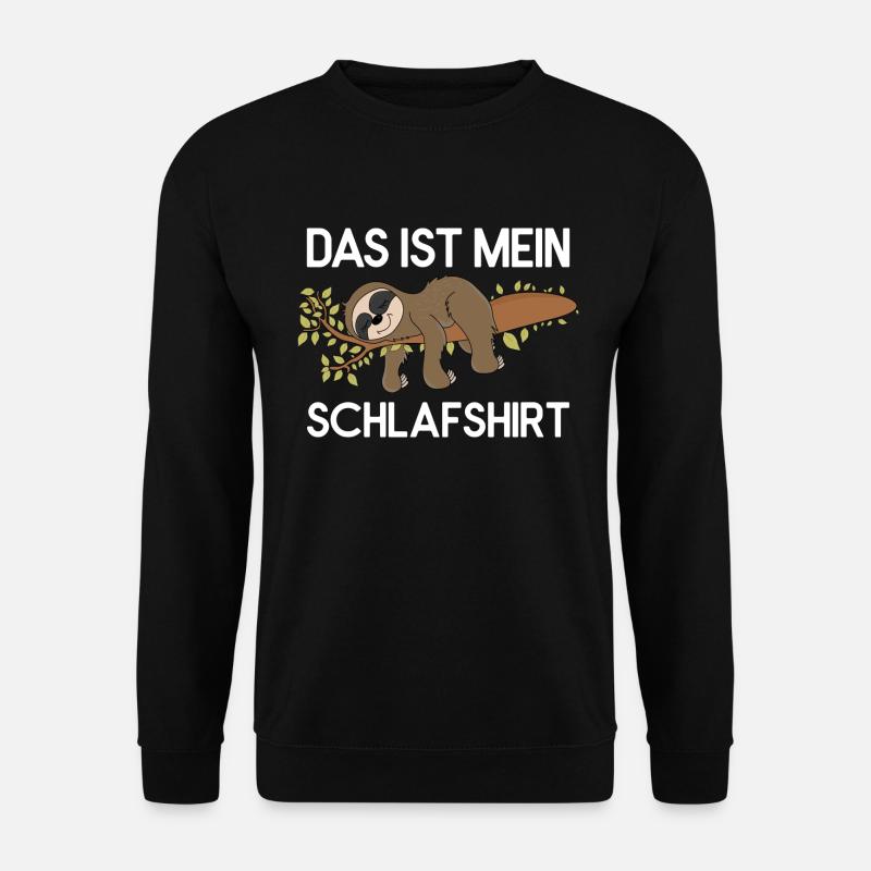 Faultier Offizielles Schlafshirt Faultierspruch - Unisex Pullover - Schwarz