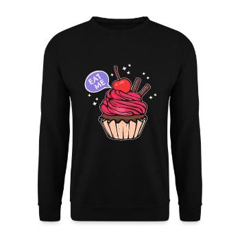 Sweets Statement Cupcake Cuisson Snacking - Sweat-shirt Unisexe - noir - Devant - Alina (178cm) & Michal (187cm)