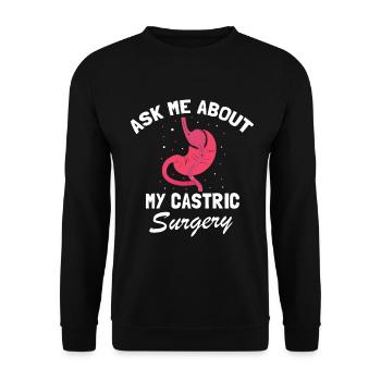 Gastric Bypass and Gastric Bypass Operation Design - Unisex Sweatshirt - black - Front - Alina (178cm) & Michal (187cm)