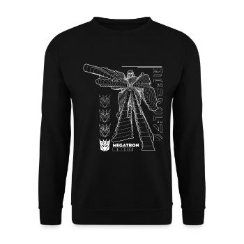 Transformers Sketch Of Megatron - Unisex Sweatshirt - black - Front - Alina (178cm) & Michal (187cm)