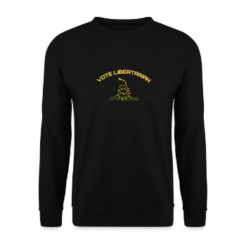 Vote libertaire - Sweat-shirt Unisexe - noir - Devant - Alina (178cm) & Michal (187cm)
