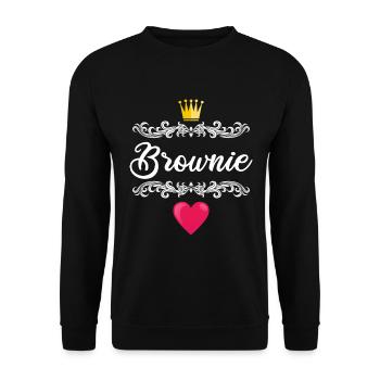 Brownie Blondie cheveux couleur cheveux idée de cadeau - Sweat-shirt Unisexe - noir - Devant - Alina (178cm) & Michal (187cm)