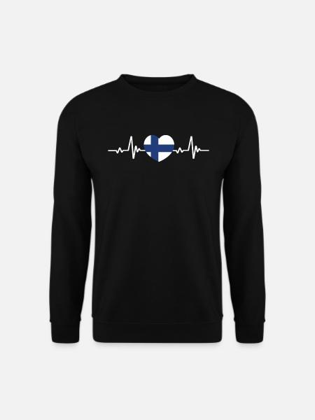 Finnland Suomi Finnische Flagge - Unisex Pullover - Schwarz