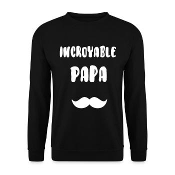 Incroyable papa - Sweat-shirt Unisexe - noir - Devant - Alina (178cm) & Michal (187cm)