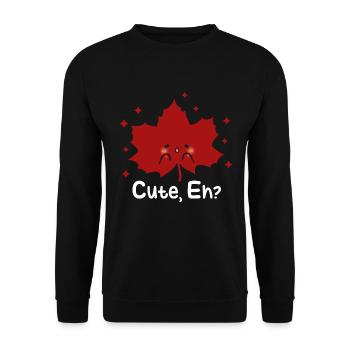 Eh Canadian Flag Maple Leaf Funny Canada Souvenir - Unisex Pullover - Schwarz - Vorne - Alina (178cm) & Michal (187cm)