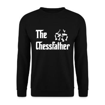 The Chessfather Schachspieler Dad - Unisex Pullover - Schwarz - Vorne - Alina (178cm) & Michal (187cm)