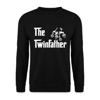 The Twinfather Twins Dad Papa - Unisex Sweatshirt - black - Front - Alina (178cm) & Michal (187cm)