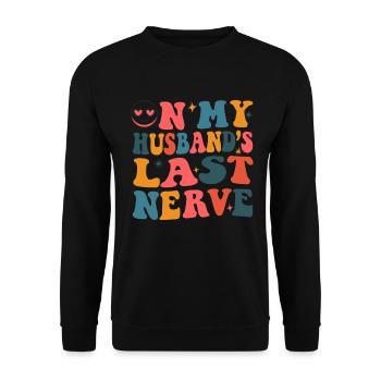 À la dernière minute, drôle de femme de mon - Sweat-shirt Unisexe - noir - Devant - Alina (178cm) & Michal (187cm)