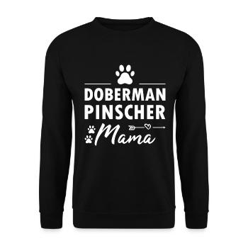 Doberman Pinscher Mama - Unisex Sweatshirt - black - Front - Alina (178cm) & Michal (187cm)