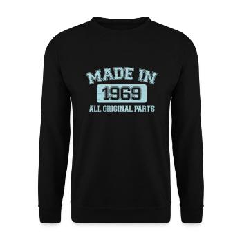 Cadeau de 53e anniversaire Né en 1969 T-Shirt - Sweat-shirt Unisexe - noir - Devant - Alina (178cm) & Michal (187cm)
