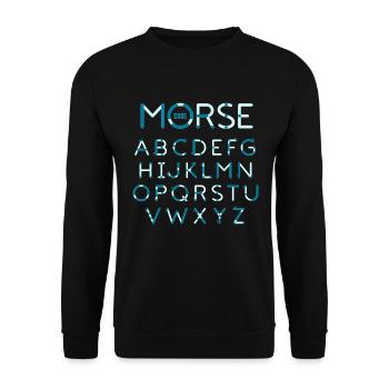Morse Code Amateur Radio amateur - Unisex Sweatshirt - black - Front - Alina (178cm) & Michal (187cm)