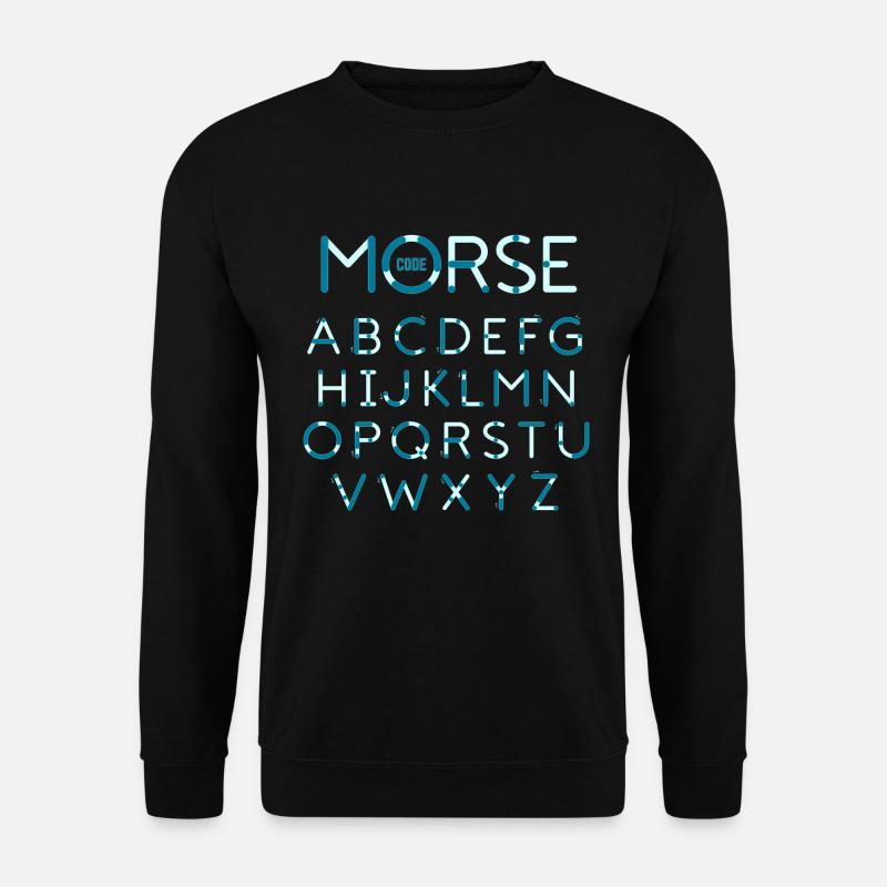 Morse Code Amateurfunker Funkamateur - Unisex Pullover - Schwarz