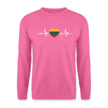 Litauen Herz Litauische Flagge - Unisex Pullover - Pink - Vorne