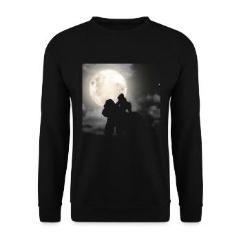 Gorilla Retro Vintage 80er Jahre Stil - Unisex Pullover - Schwarz - Vorne - Alina (178cm) & Michal (187cm)