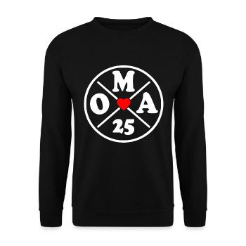 Oma 2025 - Unisex Pullover - Schwarz - Vorne - Alina (178cm) & Michal (187cm)