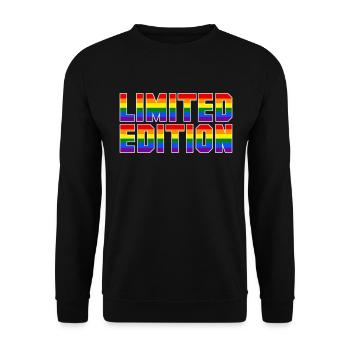 EDITION LIMITÉE - LGBT - FIERTÉ - COULEURS ARC-EN-CIEL - Sweat-shirt Unisexe - noir - Devant - Alina (178cm) & Michal (187cm)