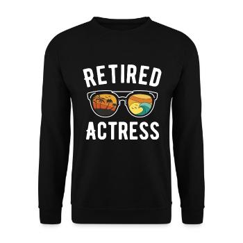 Hollywood-Schauspielerin im Ruhestand - Unisex Pullover - Schwarz - Vorne - Alina (178cm) & Michal (187cm)