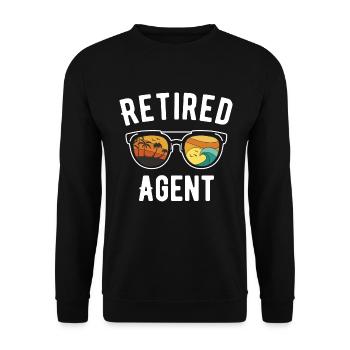 Beach holiday sunglasses of the retired - Unisex Sweatshirt - black - Front - Alina (178cm) & Michal (187cm)