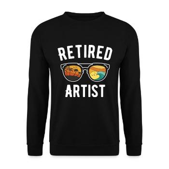 Bliss in Retirement: Artists with - Unisex Sweatshirt - black - Front - Alina (178cm) & Michal (187cm)
