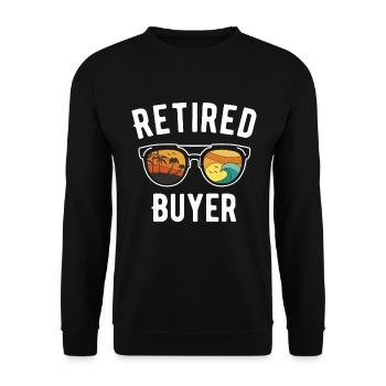 Retiree Beach Vacation Sunglasses Graphic Design - Unisex Sweatshirt - black - Front - Alina (178cm) & Michal (187cm)