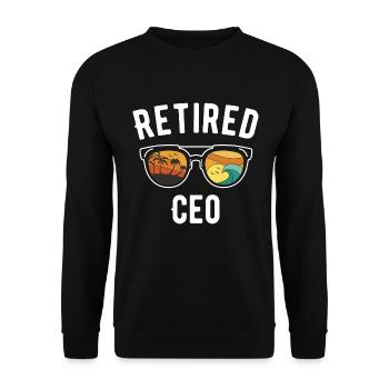 Retirement CEO Beach Sunglasses Design - Unisex Sweatshirt - black - Front - Alina (178cm) & Michal (187cm)