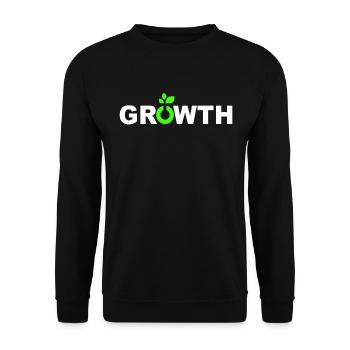 Growth - Wachstum - Unisex Sweatshirt - black - Front - Alina (178cm) & Michal (187cm)