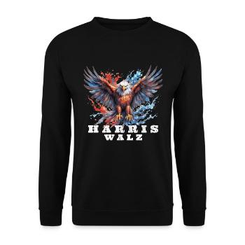 Kamala Harris & Tim Walz 2024 T-shirt classique - Sweat-shirt Unisexe - noir - Devant - Alina (178cm) & Michal (187cm)
