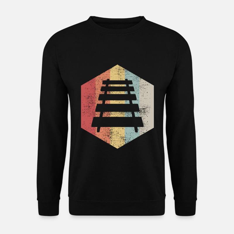 Zug Eisenbahn Gleise - Unisex Pullover - Schwarz