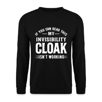 My invisible coat doesn't work - Unisex Sweatshirt - black - Front - Alina (178cm) & Michal (187cm)