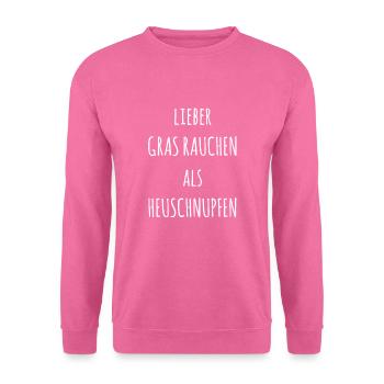 cannabis - Unisex Pullover - Pink - Vorne
