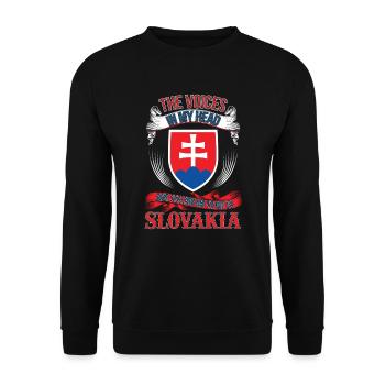 Je veux aller en Slovaquie - Sweat-shirt Unisexe - noir - Devant - Alina (178cm) & Michal (187cm)