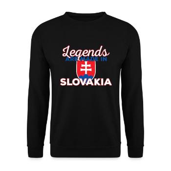 Slowakei - Unisex Pullover - Schwarz - Vorne - Alina (178cm) & Michal (187cm)
