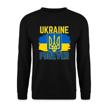 Ukraine - Unisex Pullover - Schwarz - Vorne - Alina (178cm) & Michal (187cm)