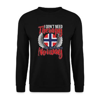 Norway - Unisex Sweatshirt - black - Front - Alina (178cm) & Michal (187cm)
