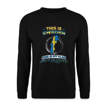 Schweden - Unisex Pullover - Schwarz - Vorne - Alina (178cm) & Michal (187cm)