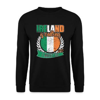 Drapeau national de Dublin Irlande - Sweat-shirt Unisexe - noir - Devant - Alina (178cm) & Michal (187cm)