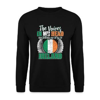 Ireland - Unisex Sweatshirt - black - Front - Alina (178cm) & Michal (187cm)
