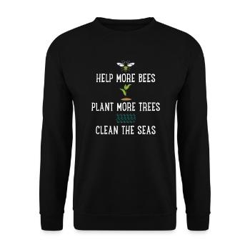 Protection de la nature Cadeau - Sweat-shirt Unisexe - noir - Devant - Alina (178cm) & Michal (187cm)