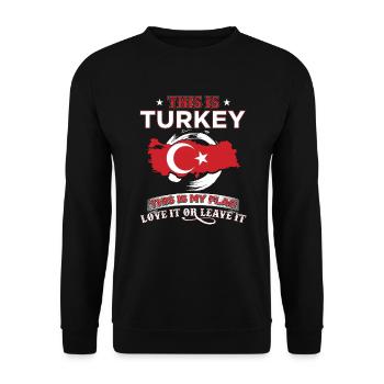 Türkei - Unisex Pullover - Schwarz - Vorne - Alina (178cm) & Michal (187cm)