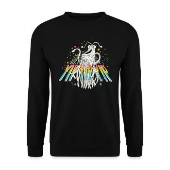 5 Rue Sésame Yip Yip's - Sweat-shirt Unisexe - noir - Devant - Alina (178cm) & Michal (187cm)