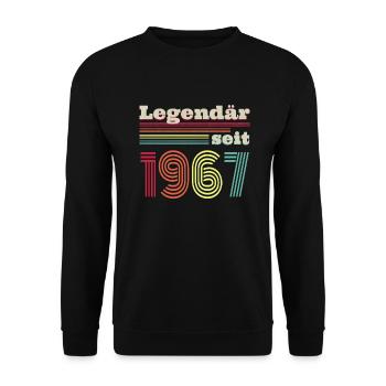 LÉGENDAIRE DEPUIS 1967 RETRO 55ÈME ANNIVERSAIRE CADEAU - Sweat-shirt Unisexe - noir - Devant - Alina (178cm) & Michal (187cm)
