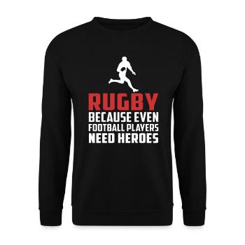 rugby - Sweat-shirt Unisexe - noir - Devant - Alina (178cm) & Michal (187cm)