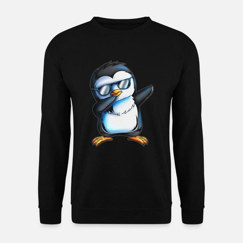 Cooler Dab Pinguine Sonnenbrillen Dabbing Pinguin - Unisex Pullover - Schwarz
