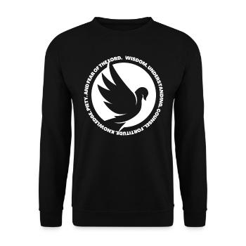 The 7 Gifts of the holy spirit – Christian - Unisex Sweatshirt - black - Front - Alina (178cm) & Michal (187cm)