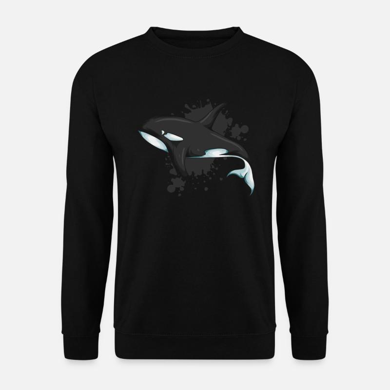 Meeresforscher Orca Design Orca Waloutfit Kids - Unisex Pullover - Schwarz
